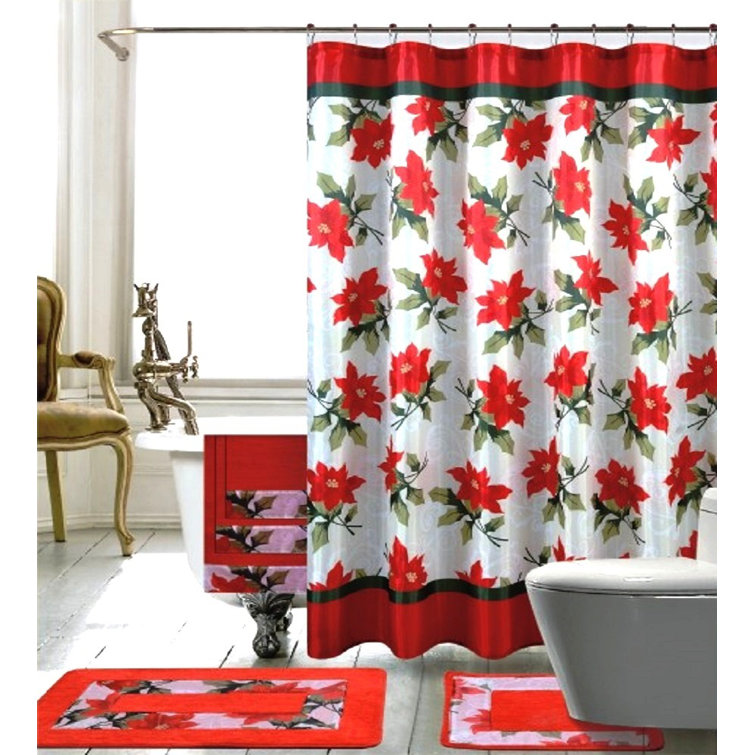 The Holiday Aisleยฎ Christmas Shower Curtain Set & Reviews Wayfair Christmas Shower Curtains Set